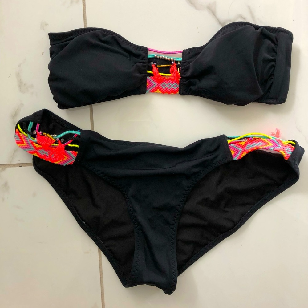Victoria Secret Strapless Tribal Detail Bikini